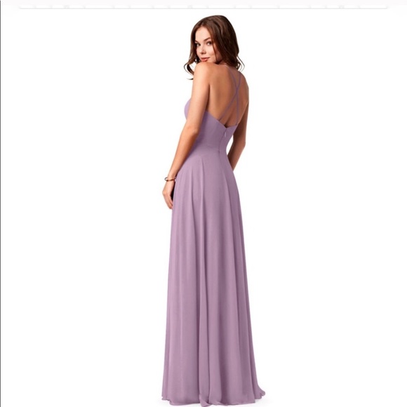 Flowy Maxi Crisscross Open Back Lilac Formal Dress - Picture 2 of 13
